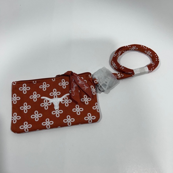 NWT Vera Bradley Collegiate Zip ID Lanyard University Texas Longhorns -Grad Gift - Picture 3 of 6